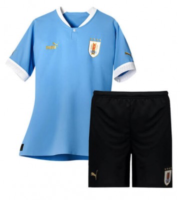 Uruguay Hemmakläder Barn VM 2022 Kortärmad (+ Korta byxor)